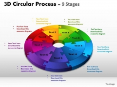 Sales Business 3d Circular Process Cycle Diagram Chart 9 Stages Business Diagram