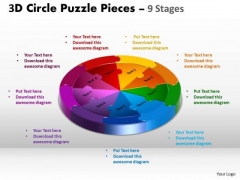 Sales Diagram 3d Circle Puzzle Diagram 9 Stages Mba Models And Frameworks