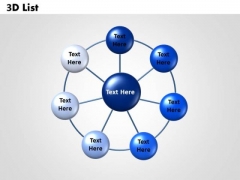Sales Diagram 3d Circular Templates List Marketing Diagram