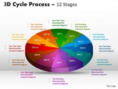 Sales Diagram 3d Cycle Process Flow Chart 12 Stages Mba Models And Frameworks