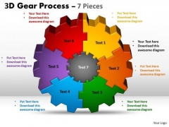 Sales Diagram 3d Gear Process 7 Pieces Style Business Diagram