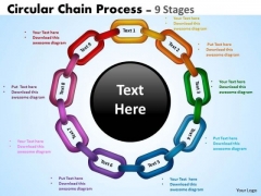 Sales Diagram Circular Chain Flowchart Process Diagram 9 Stages Consulting Diagram