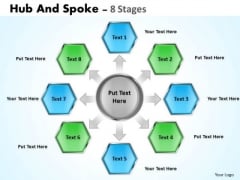 Sales Diagram Hub And Spoke 8 Stages Business Diagram