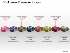 Strategic Management 3d Circle Arrow 8 Stages Business Diagram