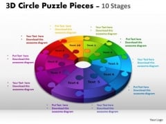 Strategic Management 3d Circle Puzzle Diagram Flow Slide Layout Business Diagram
