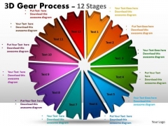 Strategic Management 3d Gear Stages Style Business Diagram
