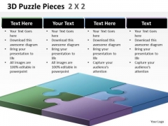 Strategic Management 3d Puzzle Pieces 2x2 Business Diagram