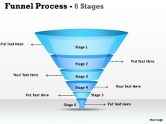 Strategic Management 6 Staged Business Process Funnel Diagram Business Diagram