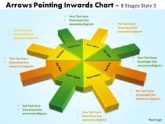 Strategic Management Arrows Pointing Inwards 8 Stages Style 3 Sales Diagram