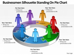 Strategic Management Busines Men Silhouettes Standing On Pie Chart Business Diagram Strategic Management Busines Men Silhouettes Standing On Pie Chart Business Diagram