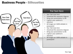 Strategic Management Business People Silhouettes Marketing Diagram Strategic Management Business People Silhouettes Marketing Diagram
