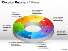 Strategic Management Circular Diagram Puzzle 7 Pieces Marketing Diagram