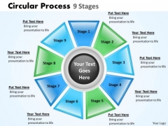 Strategic Management Circular Process 9 Stages Business Diagram