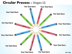 Strategic Management Circular Process Stages 12 Business Diagram