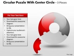 Strategic Management Circular Puzzle With Center Diagram And 3 Pieces Sales Diagram Strategic Management Circular Puzzle With Center Diagram And 3 Pieces Sales Diagram