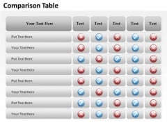 Strategic Management Comparison Table Of Business Information Sales Diagram