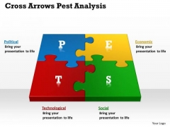 Strategic Management Cross Arrows Pest Analysis Marketing Diagram