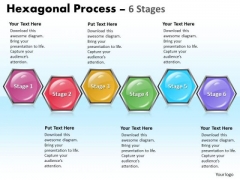 Strategic Management Hexagonal Process 6 Stages Sales Diagram