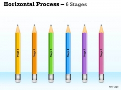 Strategic Management Horizontal Process 6 Stages Consulting Diagram