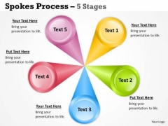 Strategic Management Illustration Of Multicolored Spoke Diagram 5 Stages Consulting Diagram
