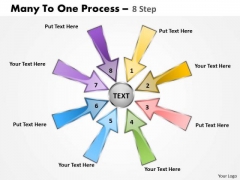 Strategic Management Many To One Process 8 Step Business Diagram Strategic Management Many To One Process 8 Step Business Diagram