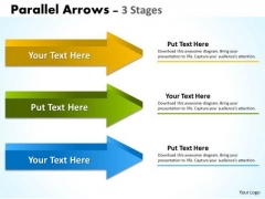 Strategic Management Parallel Arrows 3 Stages Consulting Diagram Strategic Management Parallel Arrows 3 Stages Consulting Diagram