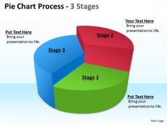 Strategic Management Pie Chart Process 3 Stages Consulting Diagram