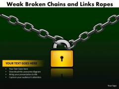 Strategic Management Weak Broken Chains And Links Ropes Marketing Diagram Strategic Management Weak Broken Chains And Links Ropes Marketing Diagram
