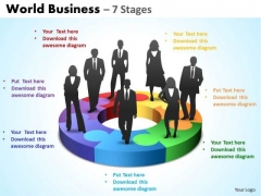 Strategic Management World Flow Business 7 Stages Sales Diagram