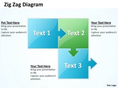 Strategic Management Zig Zag 3 Stages Business Diagram Strategic Management Zig Zag 3 Stages Business Diagram