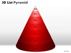 Strategy Diagram 3d List Pyramid Diagram With 7 Stages Marketing Diagram