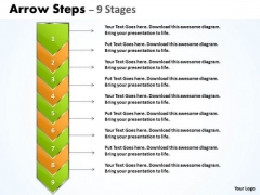 Strategy Diagram Arrow 9 Stages Business Diagram Strategy Diagram Arrow 9 Stages Business Diagram