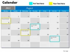 Strategy Diagram Blue Calendar 2011 Strategic Management