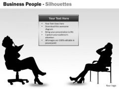 Strategy Diagram Business People Silhouettes Consulting Diagram
