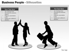 Strategy Diagram Business People Silhouettes Marketing Diagram Strategy Diagram Business People Silhouettes Marketing Diagram