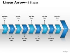 Strategy Diagram Linear Arrow 9 Stages Mba Models And Frameworks