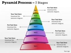 Strategy Diagram Pyramid Process 7 Stages Of Business Marketing Diagram