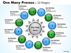 Strategy Diagram Twelve One Many Process Stages 11