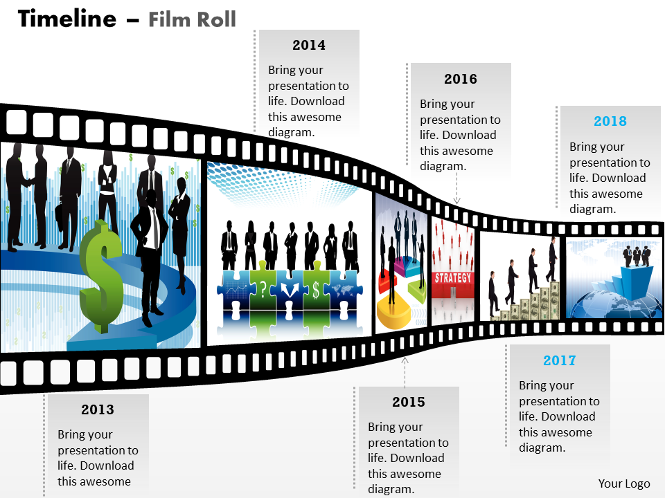Business Framework Model New Filmstrip Timeline Roadmap Diagram Strategic Management