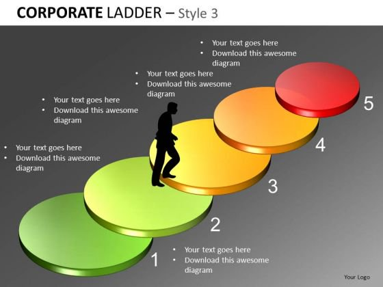 5 Stairs Diagrams PowerPoint Templates