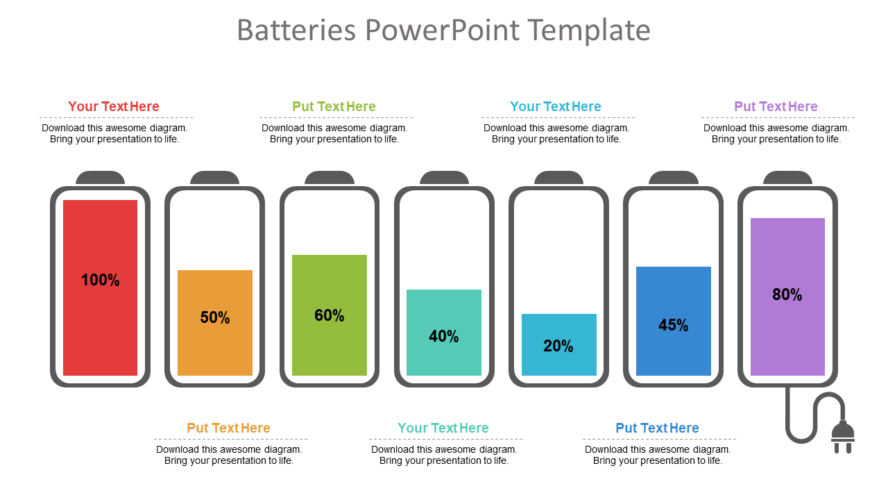 Batteries PowerPoint Template Batteries PowerPoint Template