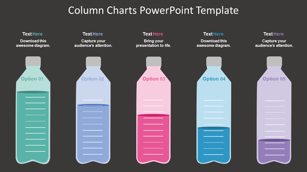 Creative Column Charts PowerPoint Template