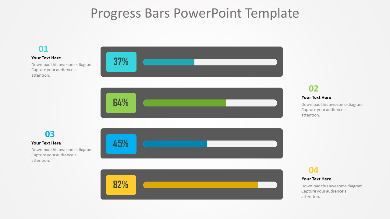 Progress Bars PowerPoint Template Progress Bars PowerPoint Template