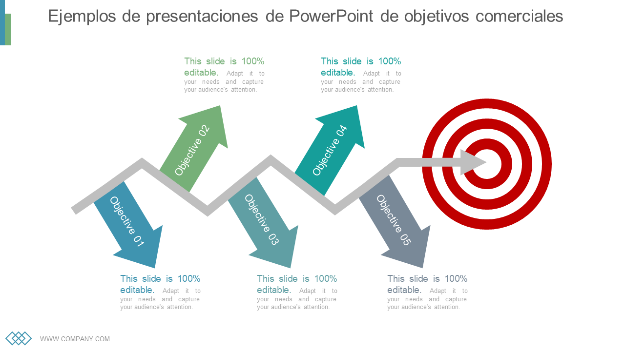 Ejemplos de presentación de PowerPoint de objetivos comerciales Wd
